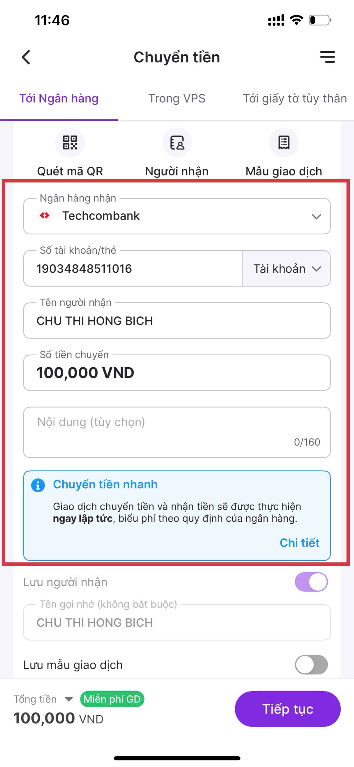 Hướng dẫn rút tiền